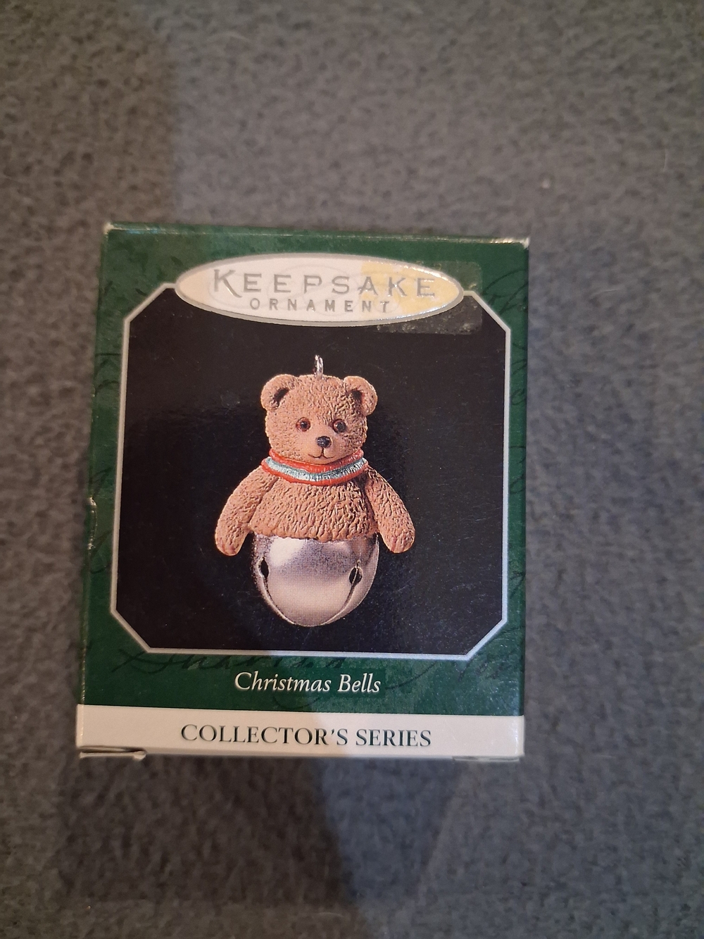 Hallmark Keepsake Christmas Bells Teddy Bear Ornament